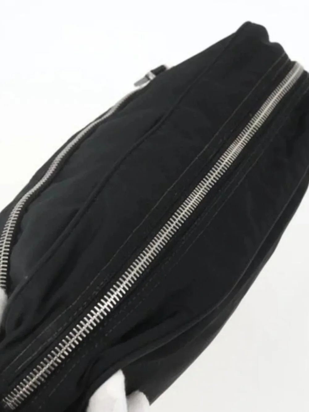 PRADA Shoulder Bag Nylon Black Silver Auth 165034 - Picture 5 of 16